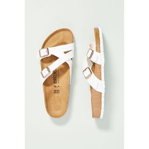 Birkenstock White Yao Sandals SZ. 38